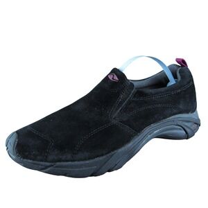 Natural Sport‎ Casper Women Clog Shoes Size 6.5 Medium Black Leather Slip On